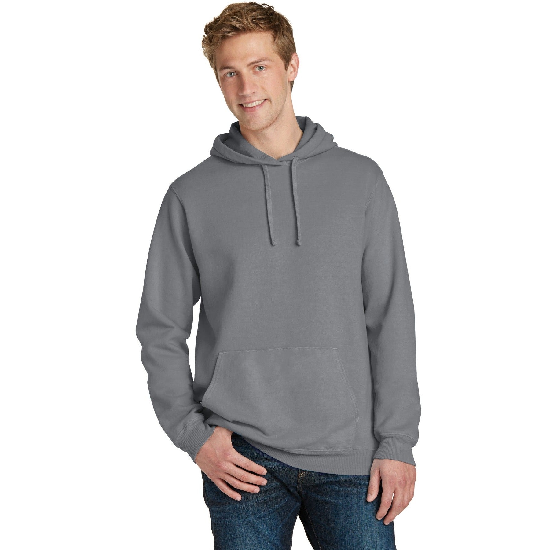 Port & Company-Port & Company® Beach Wash® Garment-Dyed Pullover Hooded Sweatshirt. PC098H-MedTech-4